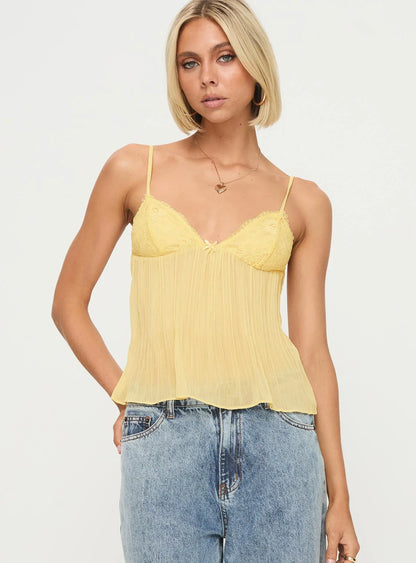 Citrus Glow Lace Top