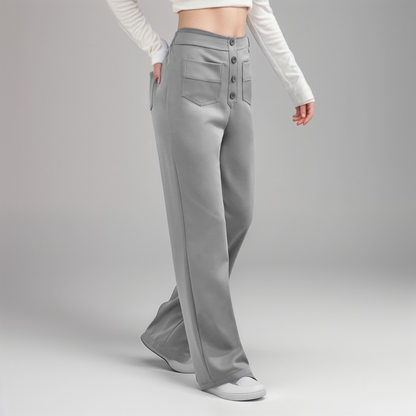 High-Waist Comfort Fit Trousers