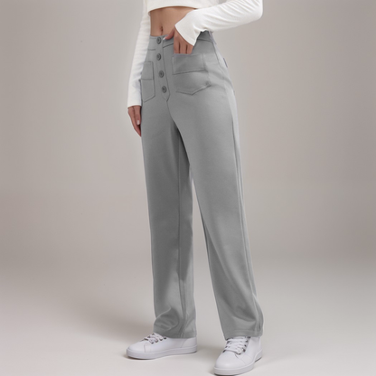 High-Waist Comfort Fit Trousers