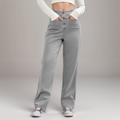 High-Waist Comfort Fit Trousers