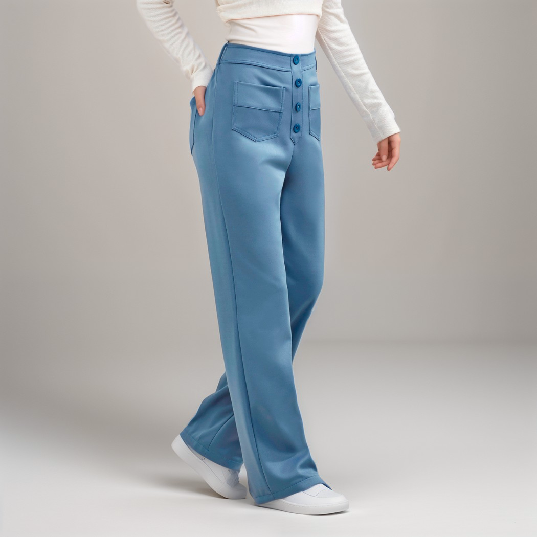 High-Waist Comfort Fit Trousers