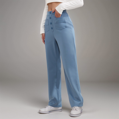 High-Waist Comfort Fit Trousers