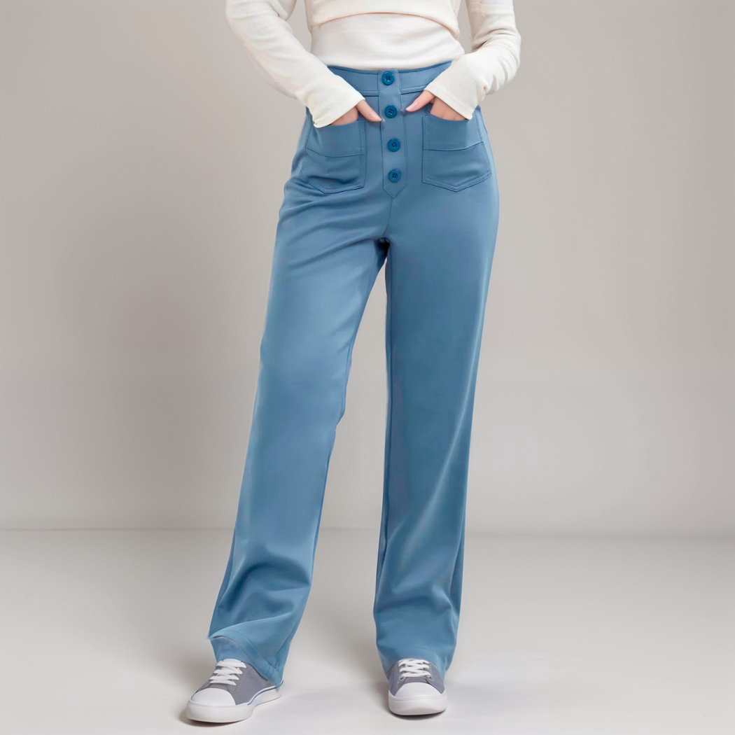 High-Waist Comfort Fit Trousers