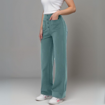 High-Waist Comfort Fit Trousers