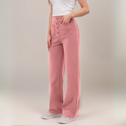 High-Waist Comfort Fit Trousers