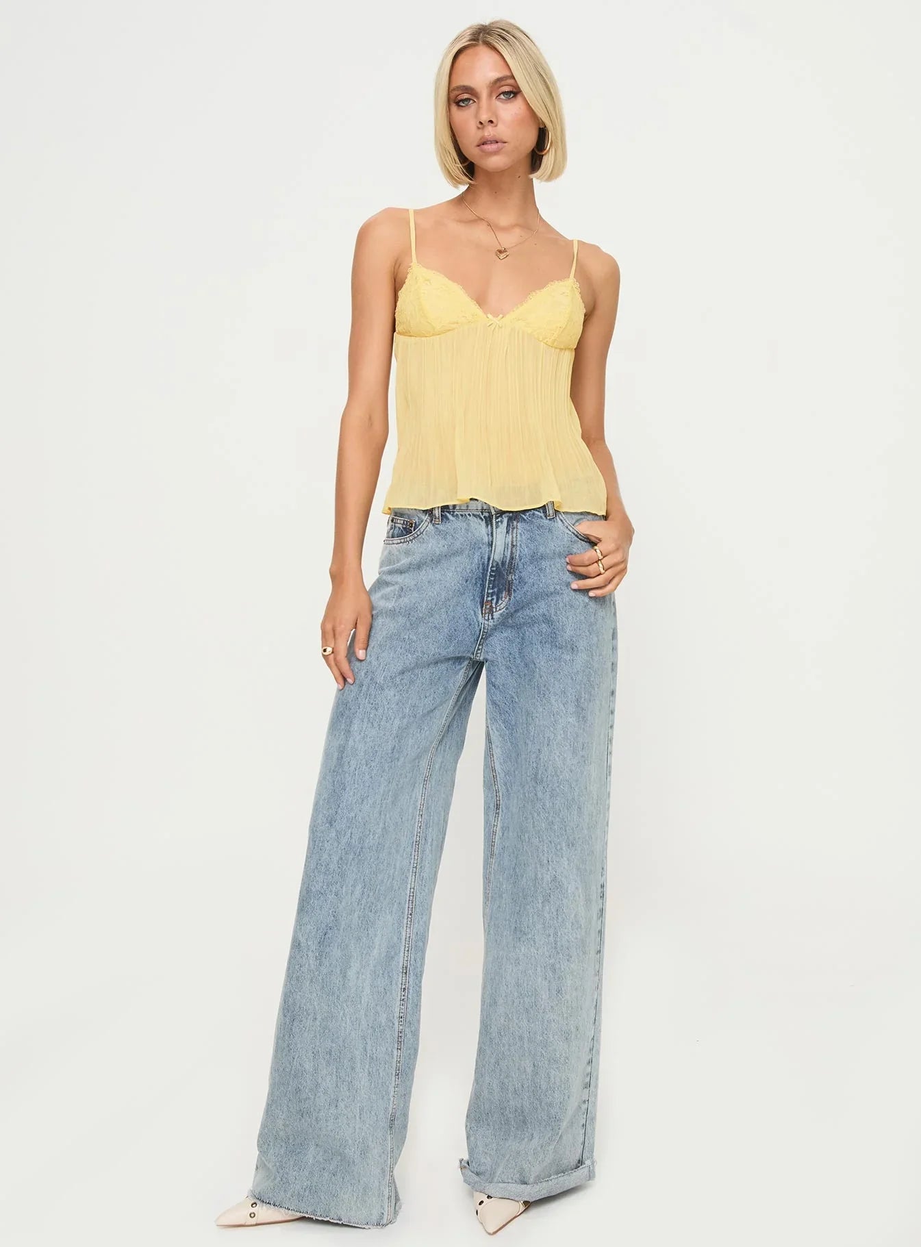 Citrus Glow Lace Top