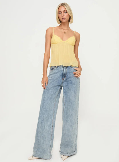 Citrus Glow Lace Top