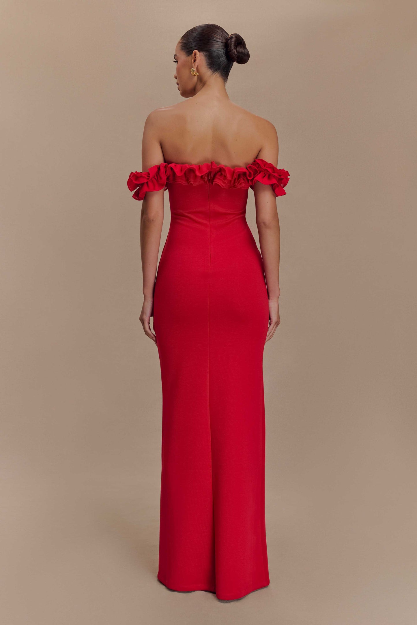Red Enchantment Ruffle Maxi