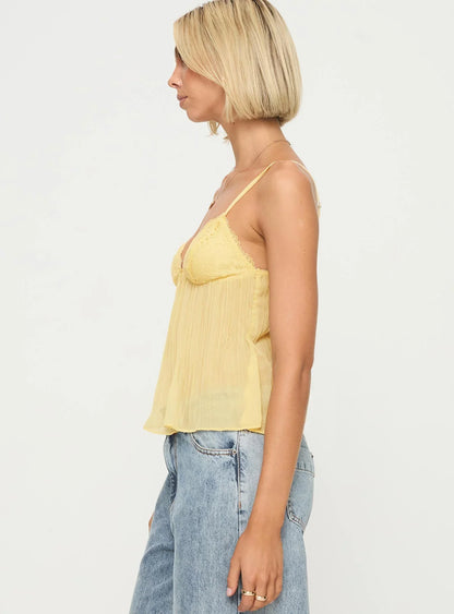 Citrus Glow Lace Top
