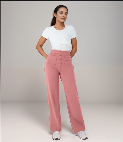 High-Waist Comfort Fit Trousers