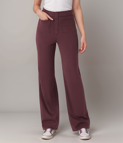 High-Waist Comfort Fit Trousers