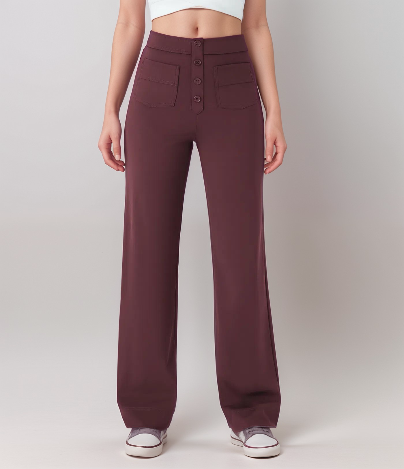 High-Waist Comfort Fit Trousers