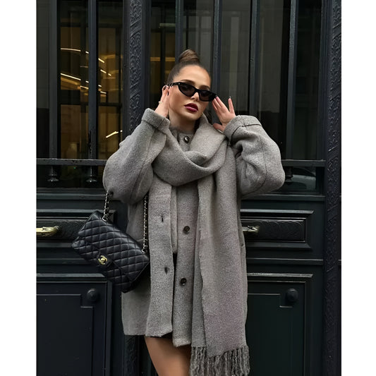 Knitted Scarf Coat