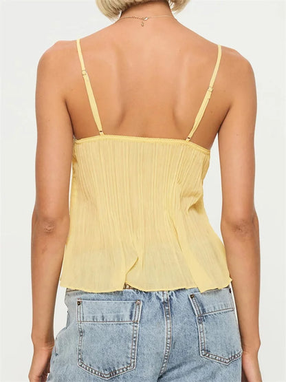 Citrus Glow Lace Top