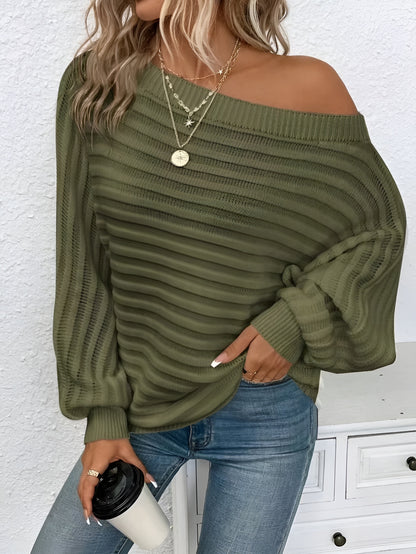 Textured Batwing Sweater