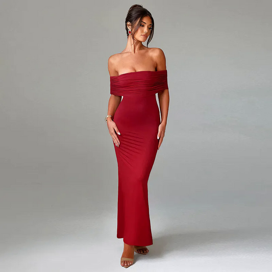 Elegant Backless Off-Shoulder Dress