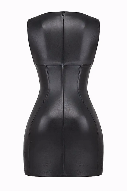 Midnight Luxe Vegan Leather Dress