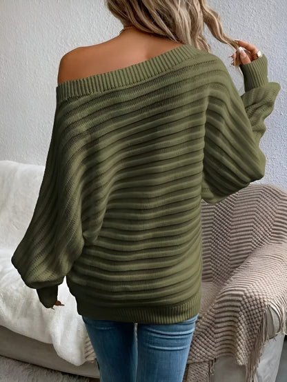 Textured Batwing Sweater