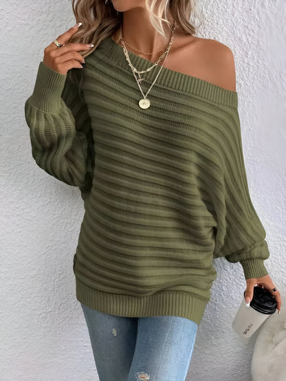 Textured Batwing Sweater